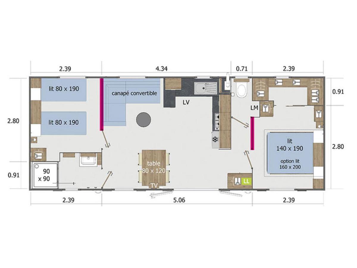 Mobil Home 6 pers, Kerlann , Pont Aven Bagian luar foto
